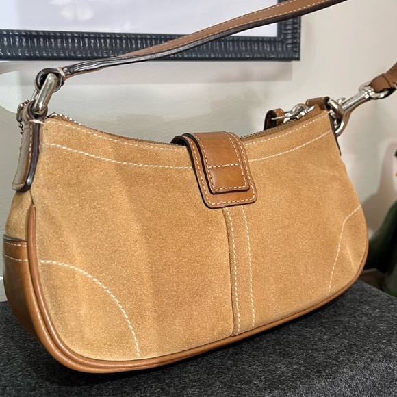 Vintage Coach Y2K Hamptons suede Demi bag 7558 - Picture 11 of 13